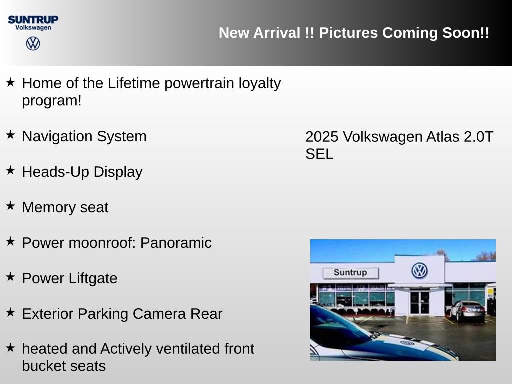 Used 2025 Volkswagen Atlas SEL AWD/4WD image 2