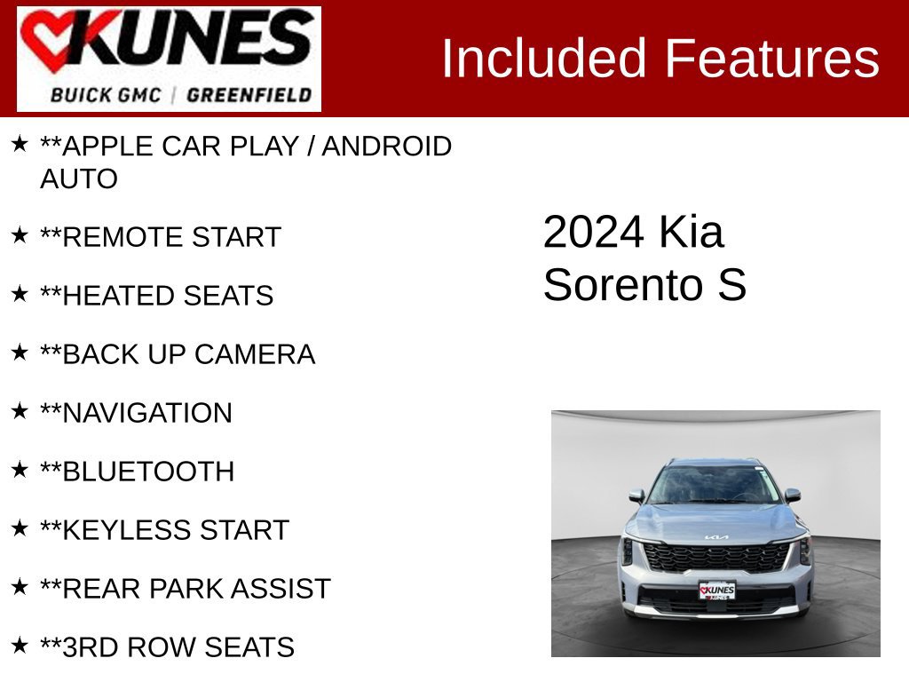 Used 2024 Kia Sorento S FWD image 2