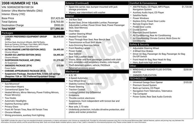 Used 2008 HUMMER H2 image 36