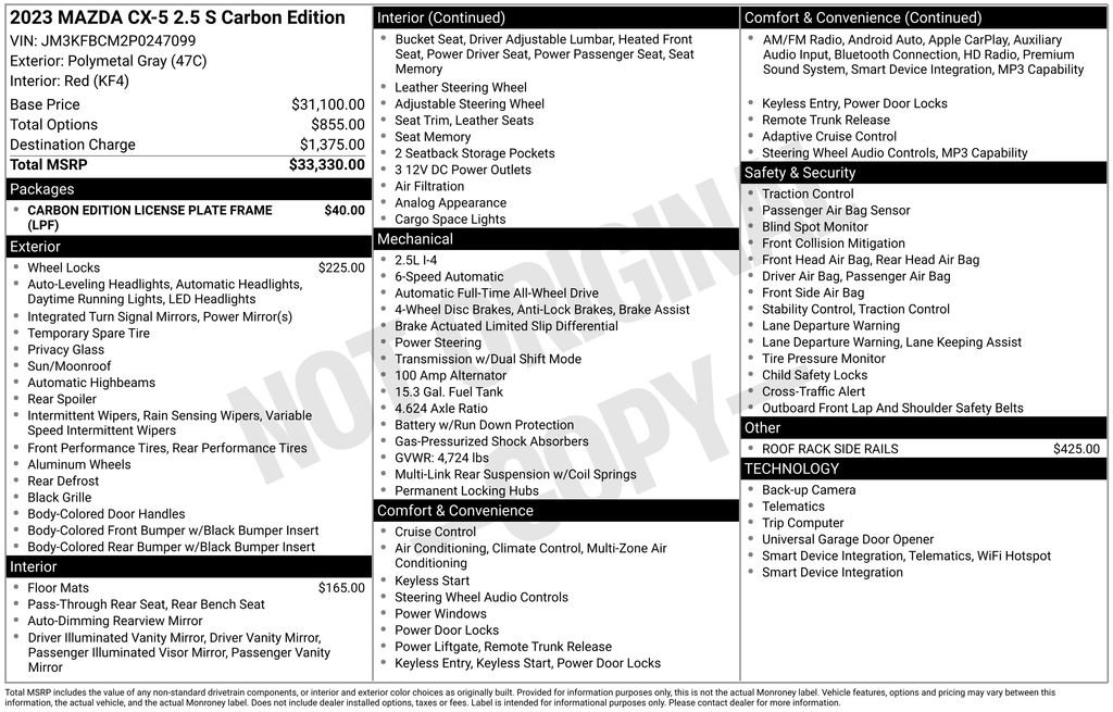 Used 2023 MAZDA CX-5 Carbon Edition AWD/4WD image 33