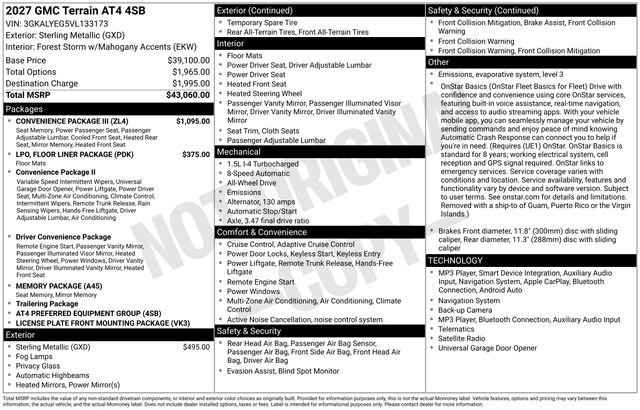 New 2027 GMC Terrain AT4 w/ Convenience Package III AWD/4WD image 4