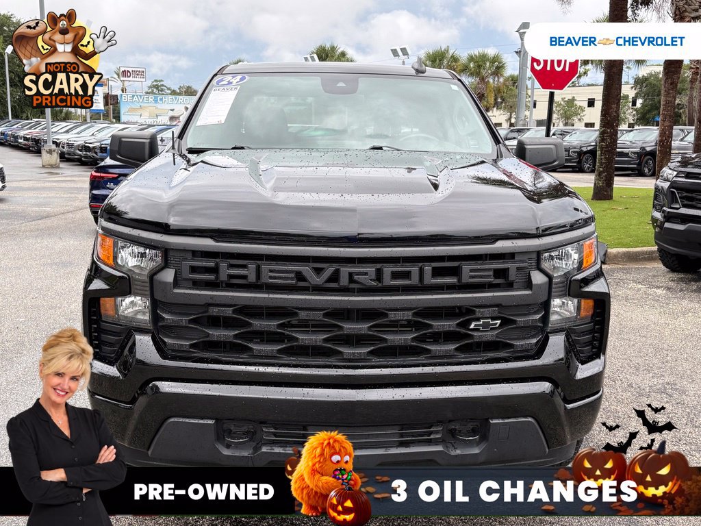 Used 2024 Chevrolet Silverado 1500 Custom w/ Turbomax Blackout Package AWD/4WD image 3