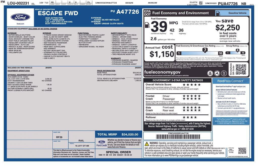 Used 2023 Ford Escape Active image 36