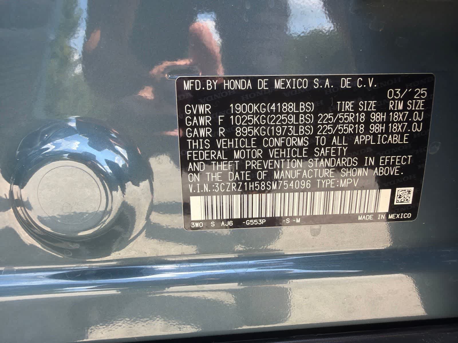 Certified 2025 Honda HR-V Sport image 23
