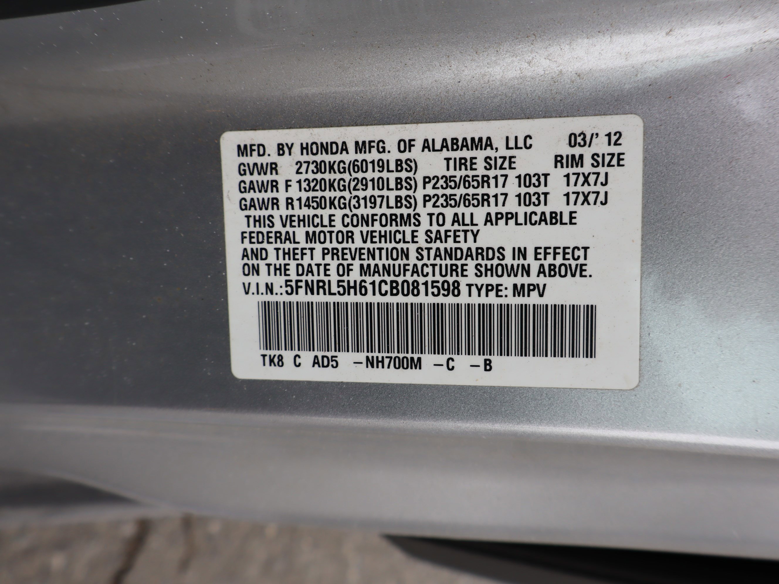Used 2012 Honda Odyssey EX-L image 23