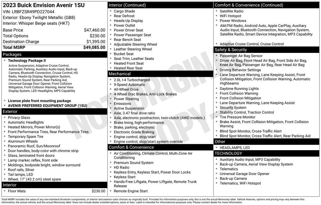 Certified 2023 Buick Envision Avenir image 3