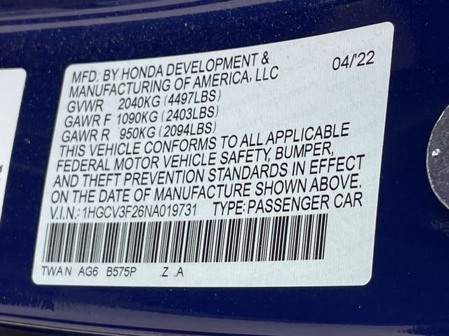 Used 2022 Honda Accord Sport image 28