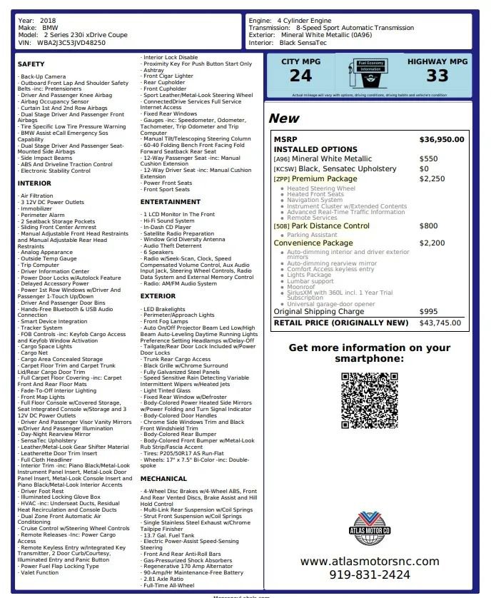 Used 2018 BMW 230i xDrive Coupe AWD/4WD image 4