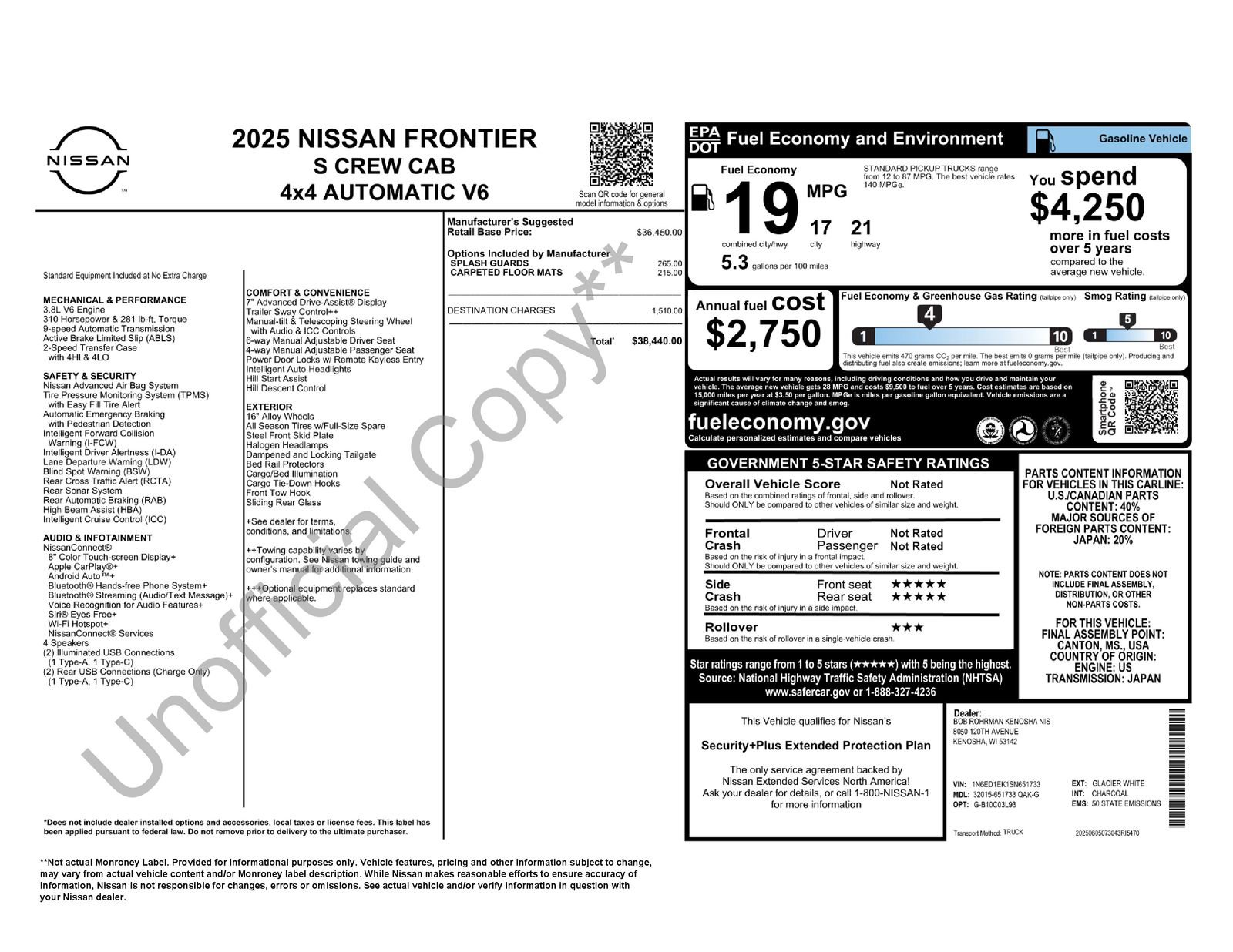 Certified 2025 Nissan Frontier S image 38
