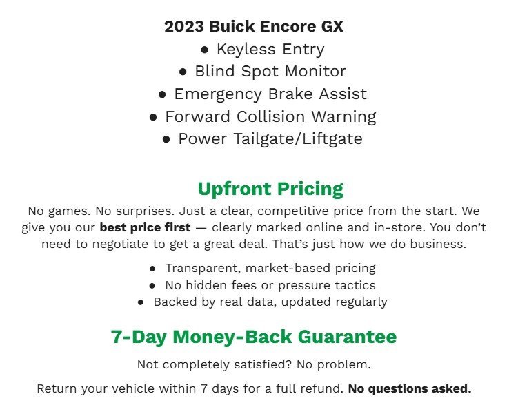 Certified 2023 Buick Encore GX Select w/ Sport Touring Package FWD image 2