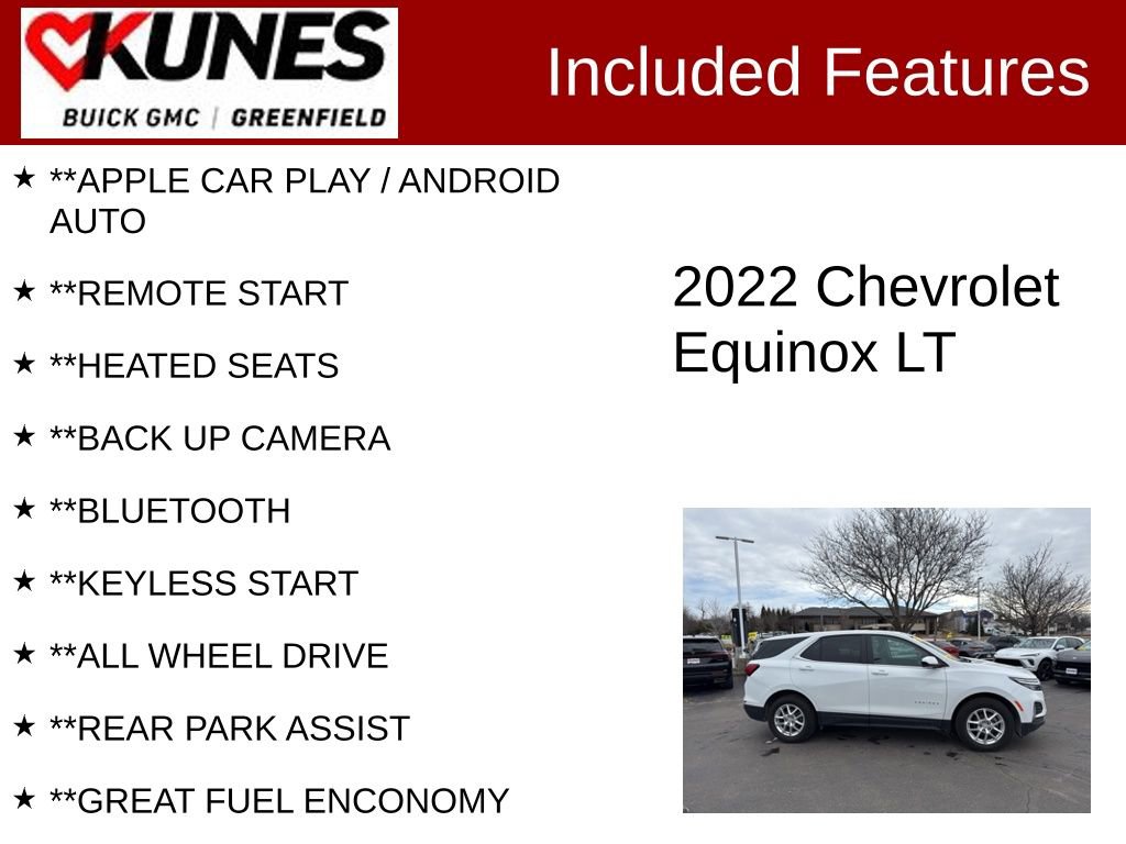 Used 2022 Chevrolet Equinox LT image 2