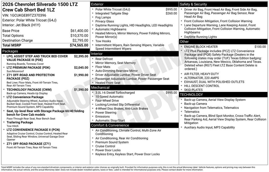 New 2026 Chevrolet Silverado 1500 LTZ AWD/4WD image 4