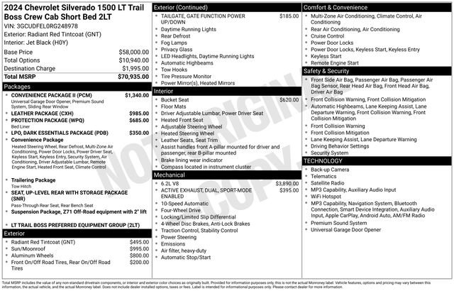 Certified 2024 Chevrolet Silverado 1500 LT Trail Boss w/ Convenience Package II AWD/4WD image 36