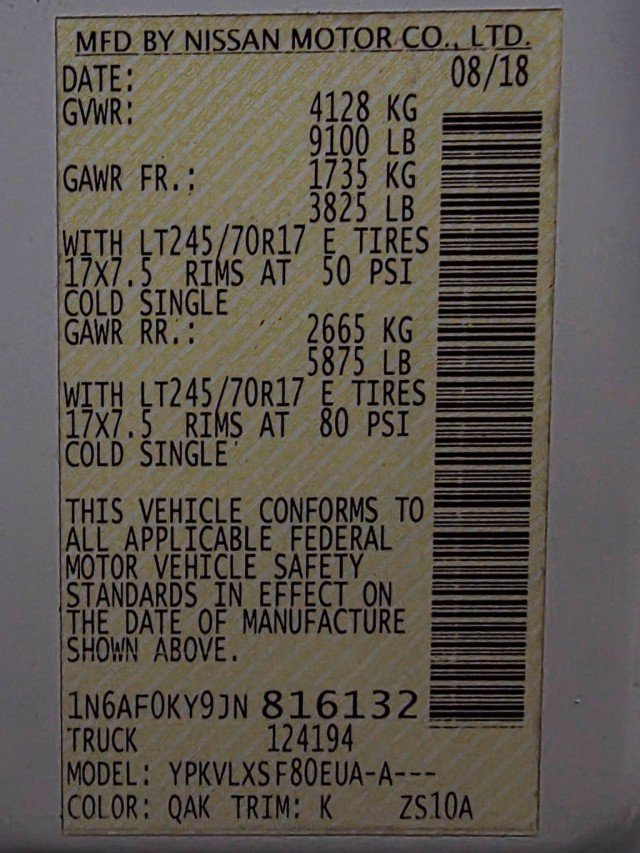 Used 2018 Nissan NV 2500 SV w/ Navigation Package image 35