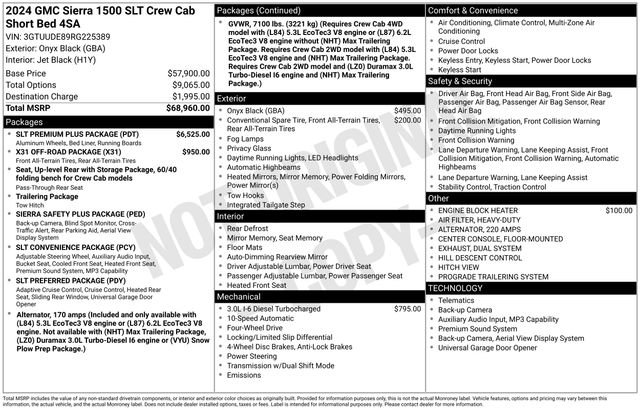 Used 2024 GMC Sierra 1500 SLT w/ SLT Premium Plus Package AWD/4WD image 36