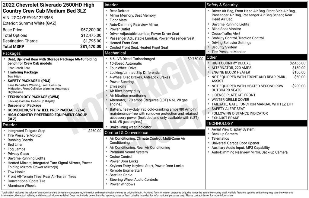 Used 2022 Chevrolet Silverado 2500 High Country AWD/4WD image 6