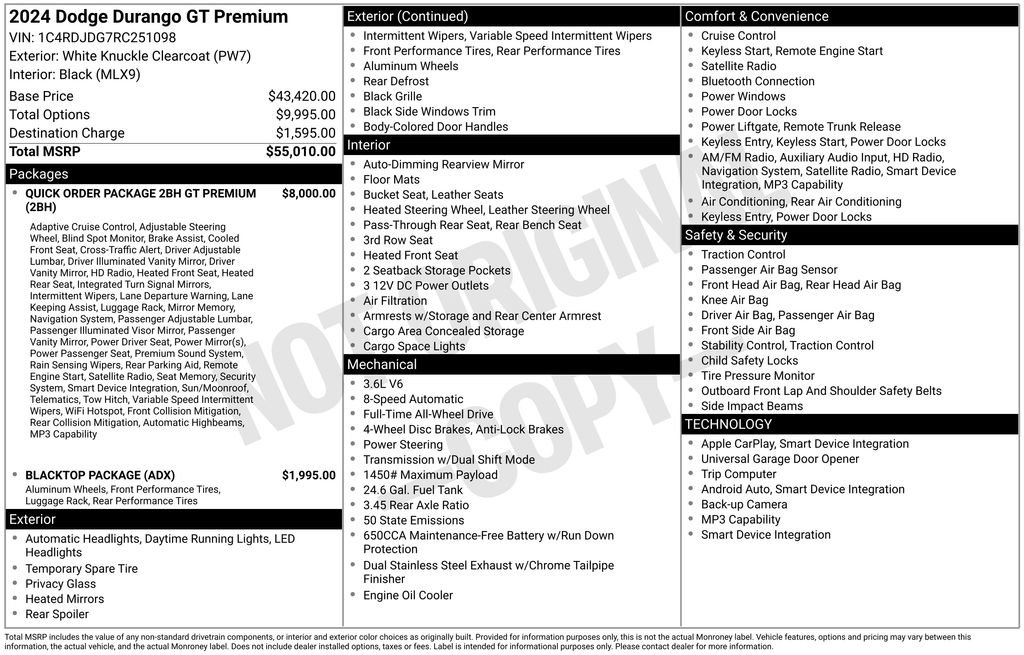 Certified 2024 Dodge Durango GT AWD/4WD image 28