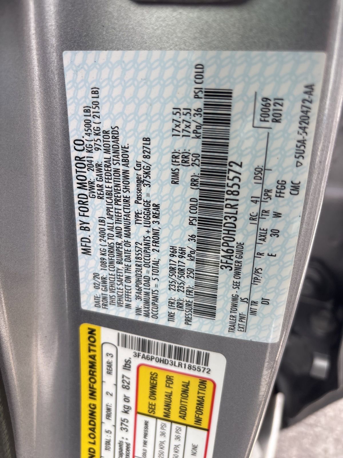 Used 2020 Ford Fusion SE FWD image 10