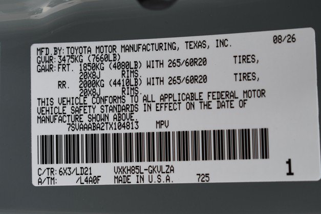 New 2026 Toyota Sequoia Limited AWD/4WD image 18