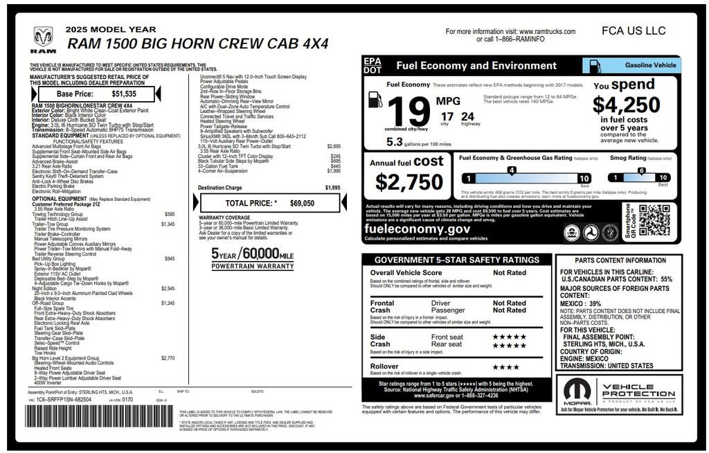 Used 2025 RAM 1500 Big Horn AWD/4WD image 4