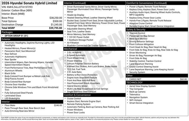 New 2026 Hyundai Sonata Limited FWD image 2