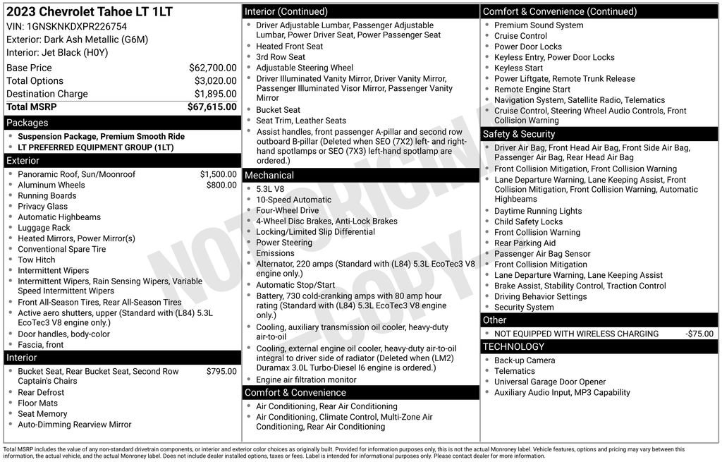 Certified 2023 Chevrolet Tahoe LT image 1