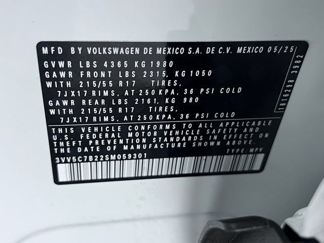 Certified 2025 Volkswagen Taos S FWD image 27