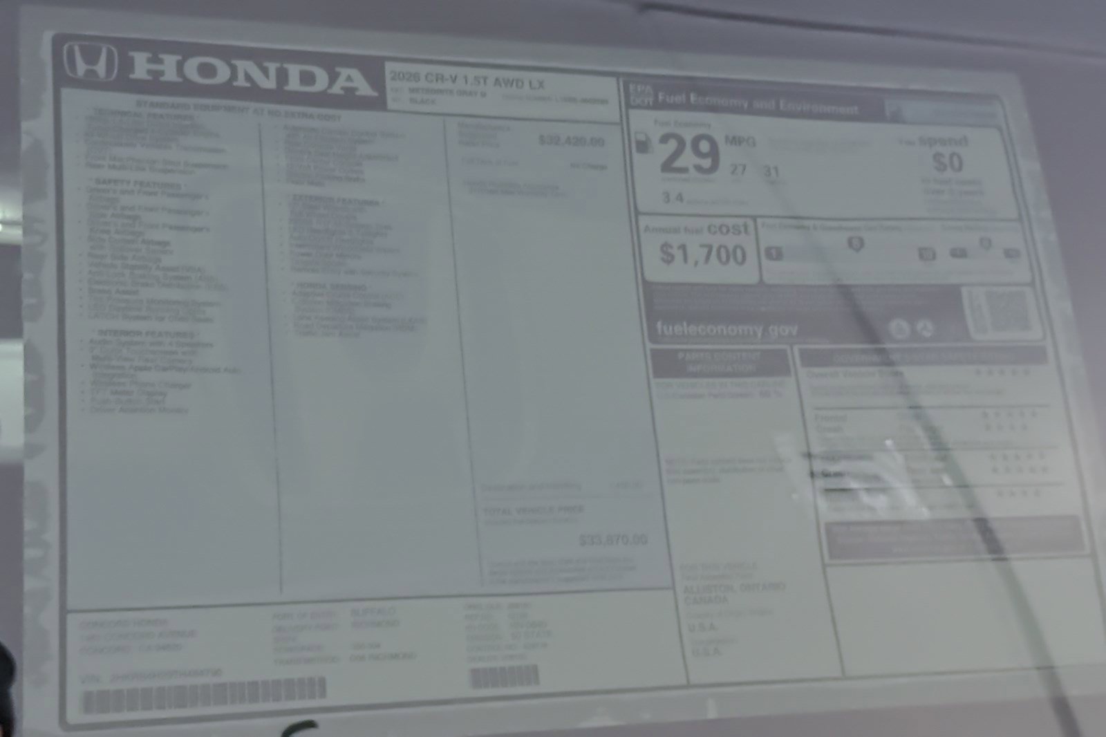 New 2026 Honda CR-V LX image 33