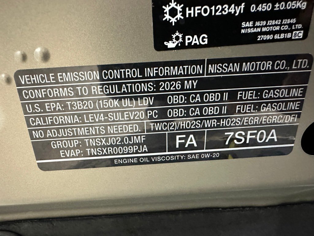 Used 2026 Nissan Sentra SV w/ Floor Mat Package FWD image 33