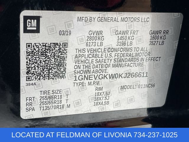 Used 2019 Chevrolet Traverse LT w/ LPO, Floor Liner Package image 32