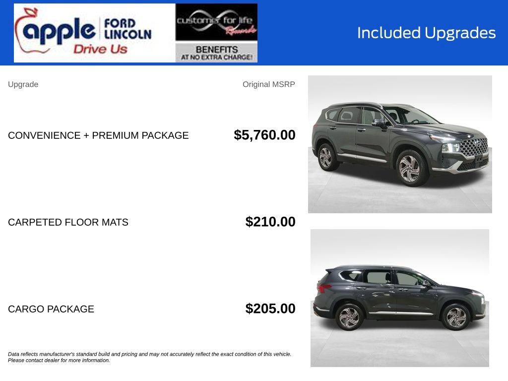 Used 2022 Hyundai Santa Fe SEL w/ Convenience + Premium Package AWD/4WD image 4