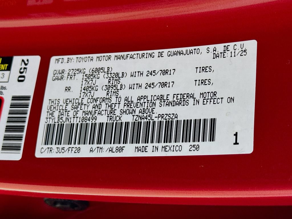 Certified 2026 Toyota Tacoma SR5 AWD/4WD image 27
