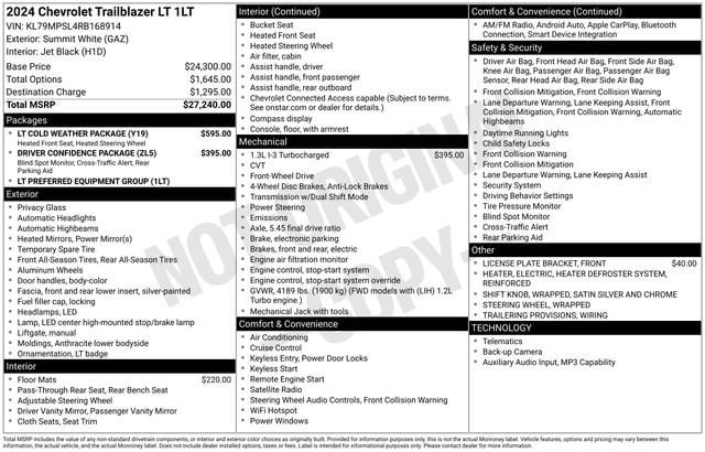 Certified 2024 Chevrolet TrailBlazer LT w/ LT Cold Weather Package FWD image 2