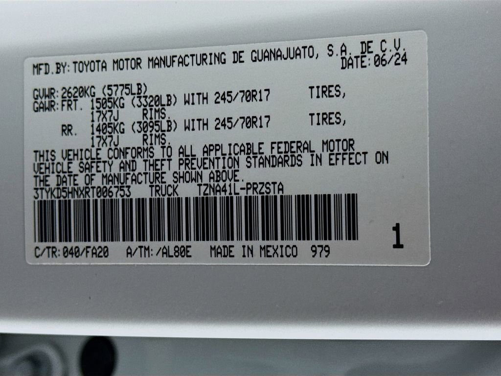 Certified 2024 Toyota Tacoma SR image 20