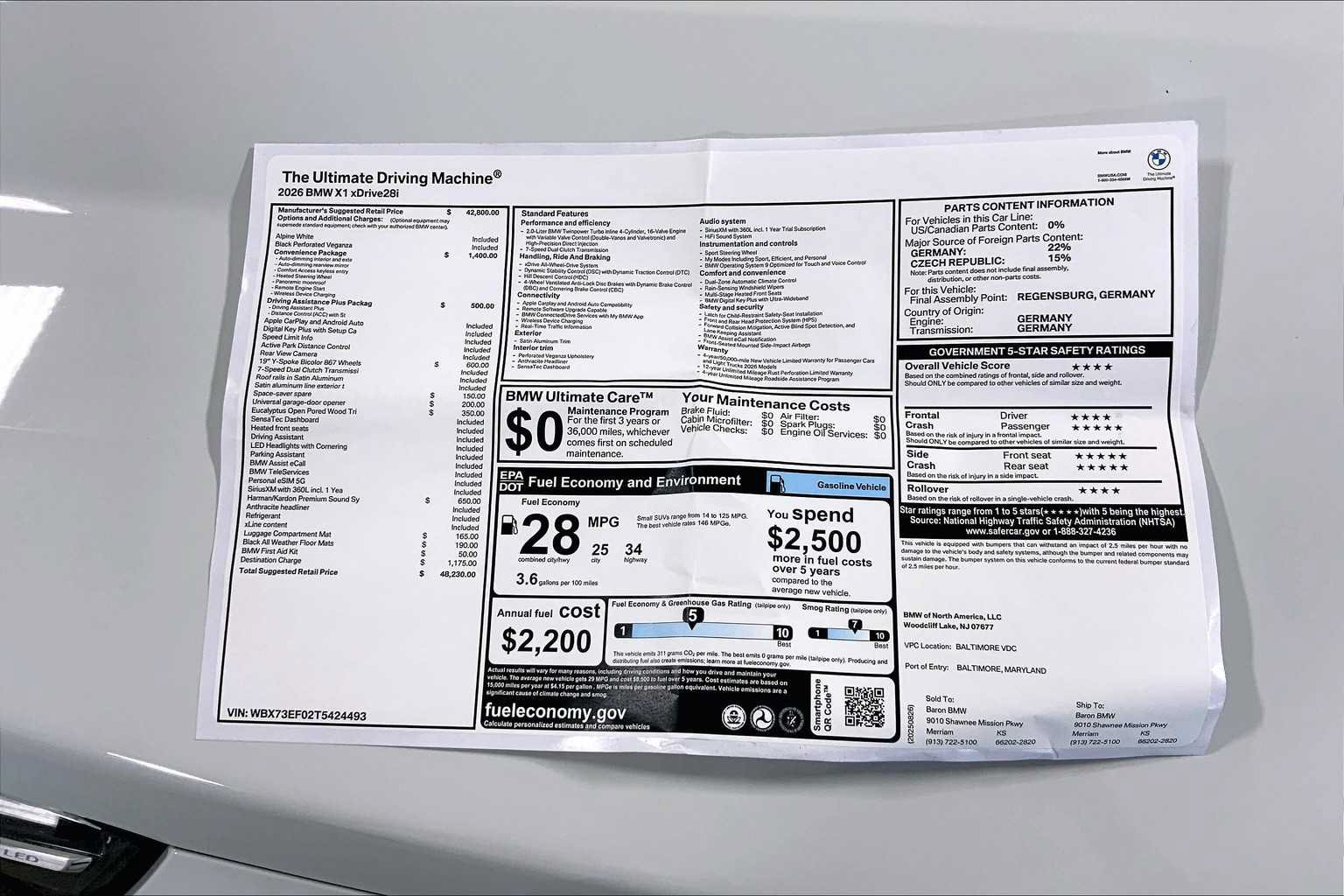 Used 2026 BMW X1 xDrive28i w/ Convenience Package AWD/4WD image 22