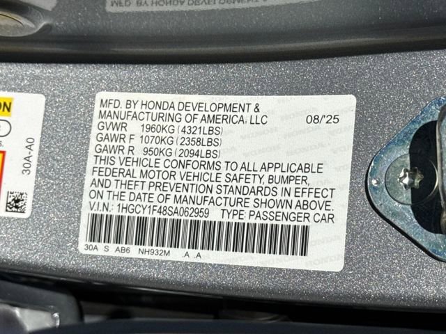 New 2025 Honda Accord SE image 28