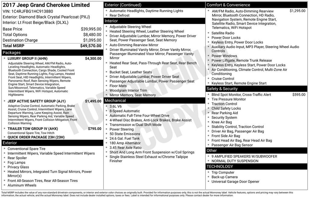 Used 2017 Jeep Grand Cherokee Limited w/ Luxury Group II image 6