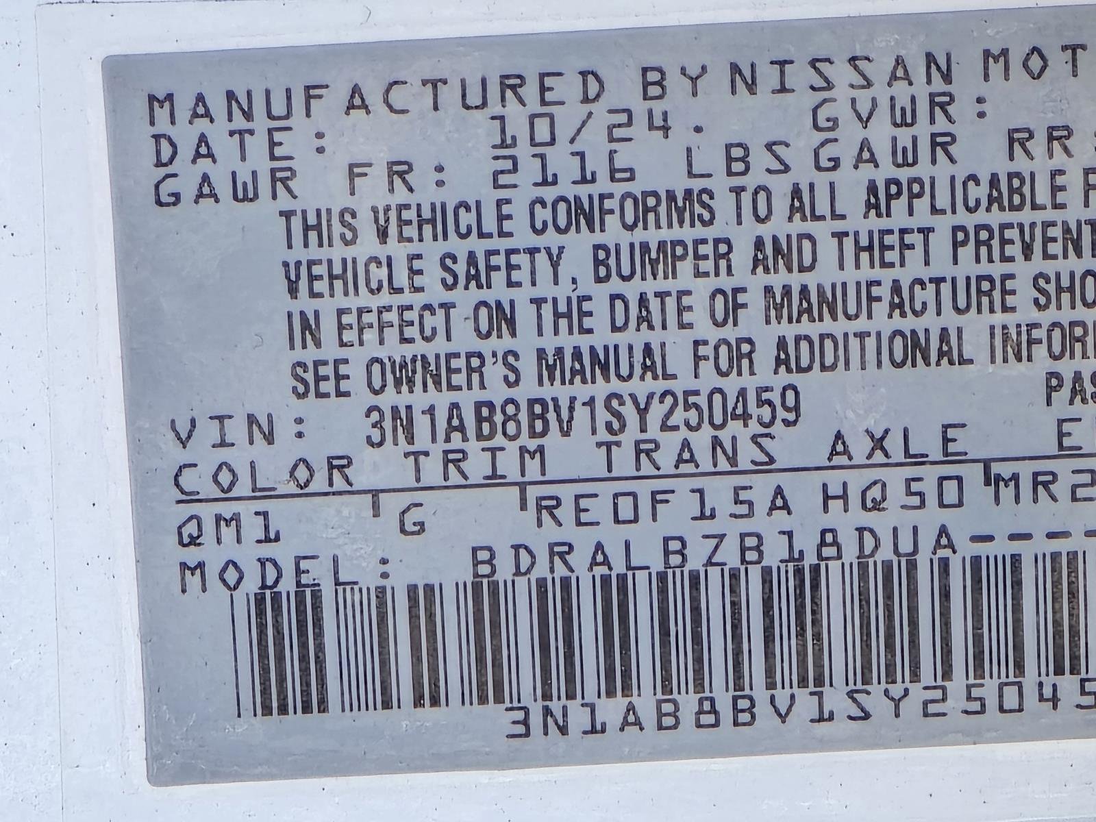 Used 2025 Nissan Sentra S w/ Lighting Package image 20