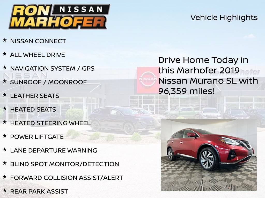 Used 2019 Nissan Murano SL w/ SL Technology Package AWD/4WD image 15