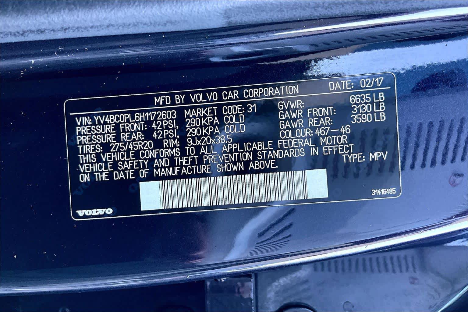 Used 2017 Volvo XC90 T8 Inscription w/ Vision Package AWD/4WD image 37