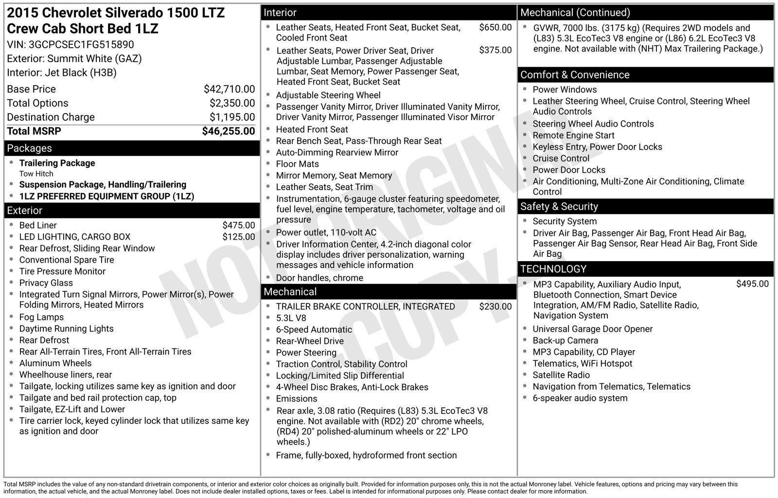 Used 2015 Chevrolet Silverado 1500 LTZ RWD image 27