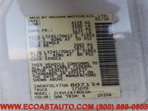 Used 2016 Nissan NV 2500 S w/ Power Package image 10