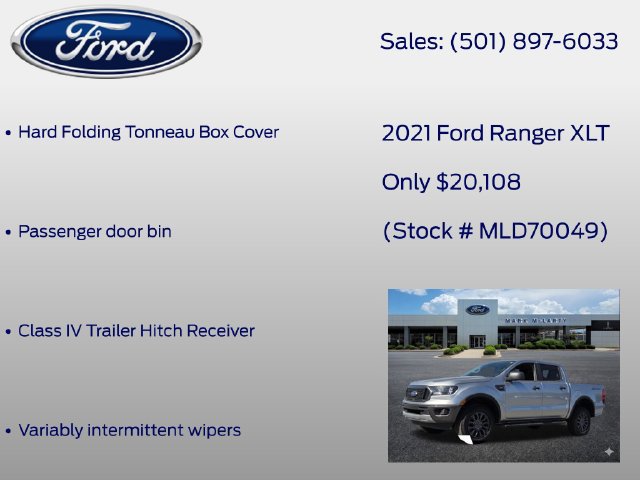 Certified 2021 Ford Ranger XLT w/ Equipment Group 302A High RWD image 32