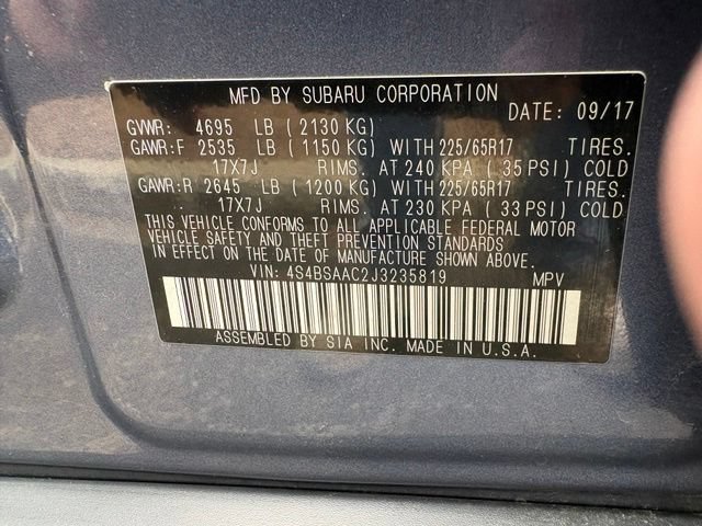 Used 2018 Subaru Outback 2.5i AWD/4WD image 13