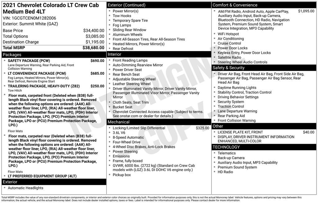 Used 2021 Chevrolet Colorado LT w/ Safety Package AWD/4WD image 17