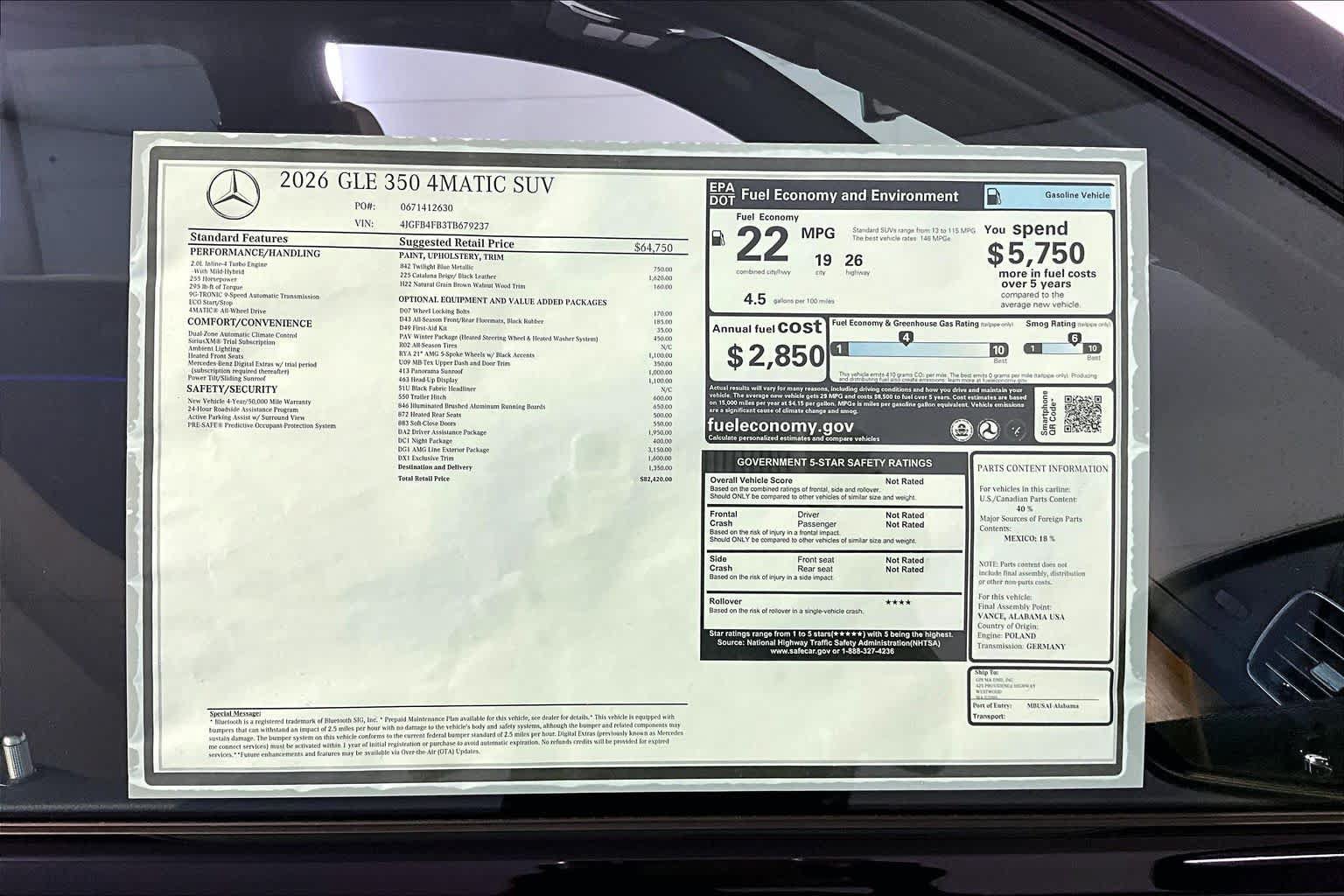 New 2026 Mercedes-Benz GLE 350 4MATIC image 18