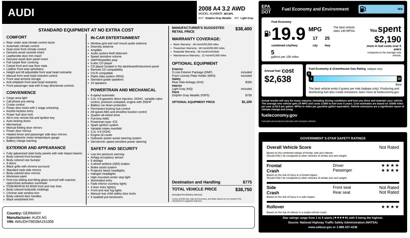 Used 2008 Audi A4 3.2 image 48