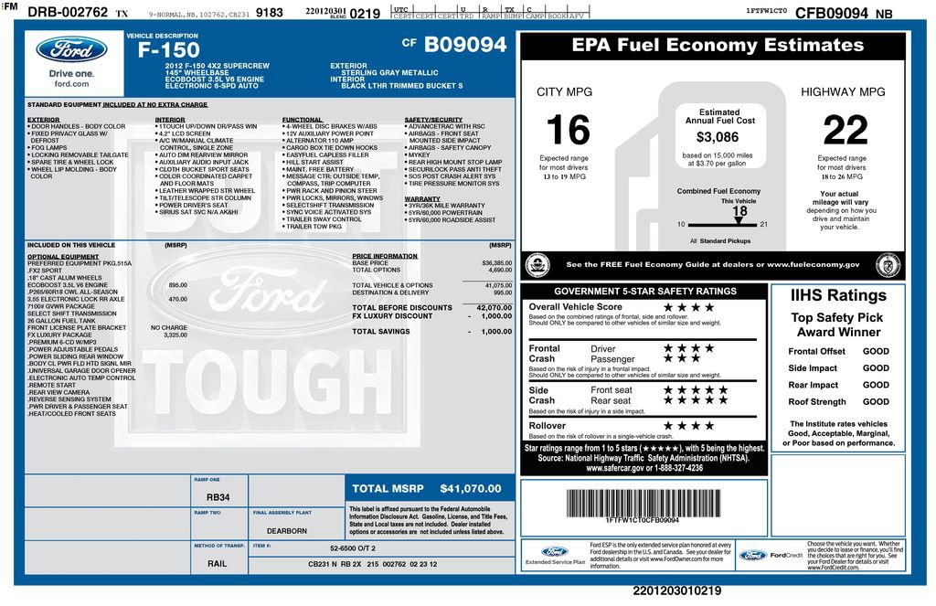 Used 2012 Ford F150 FX2 w/ FX Luxury Pkg RWD image 6