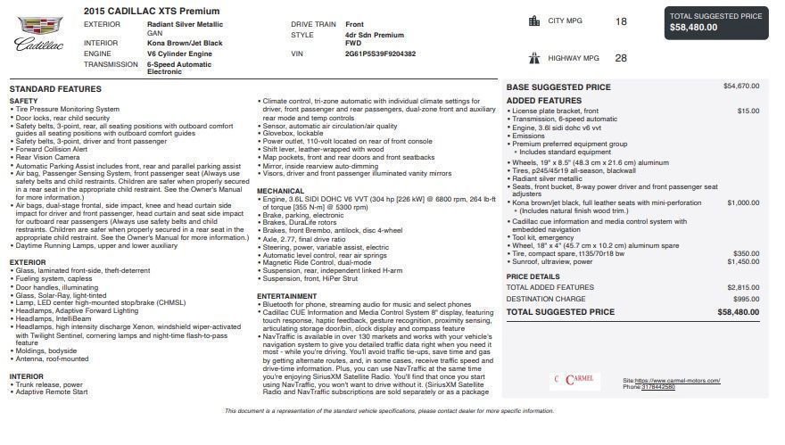 Used 2015 Cadillac XTS Premium image 3