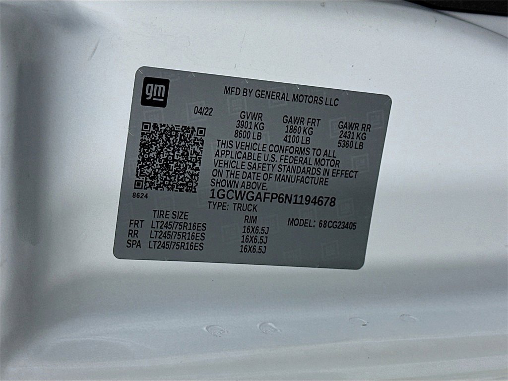 Used 2022 Chevrolet Express 2500 w/ Driver Convenience Package image 35